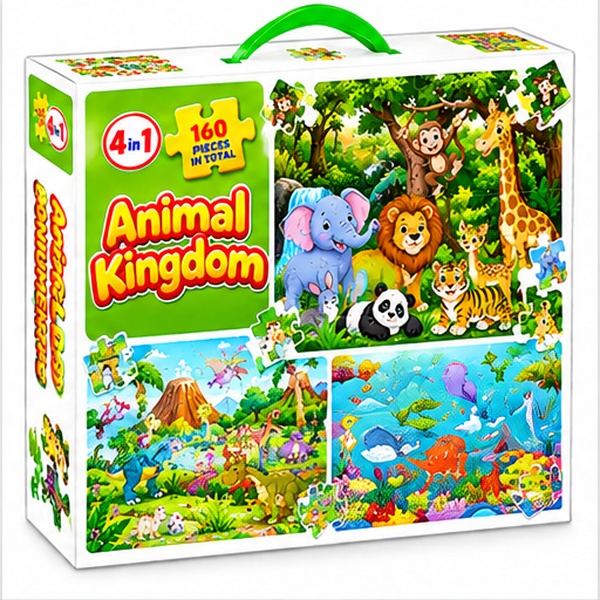 160 Pcs Puzzle 4 In 1 (Assorted)