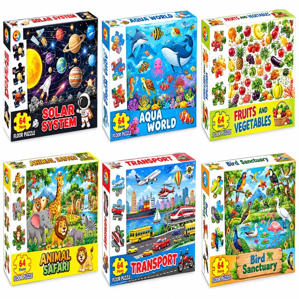 64 Pcs Puzzle Assorted