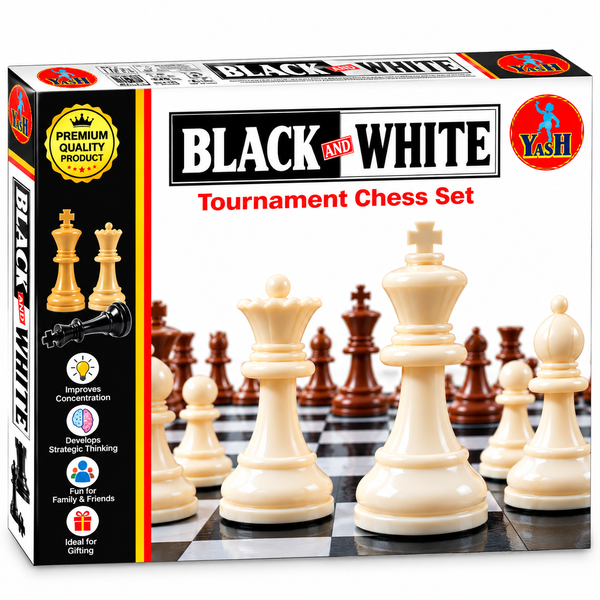 Black & White (Jumbo) Tournament Chess Set