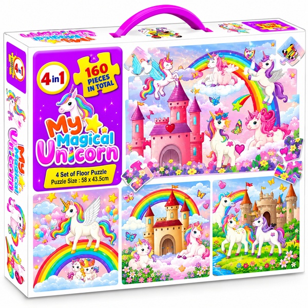 My Magical Unicorn 4-in-1 Floor Puzzle
