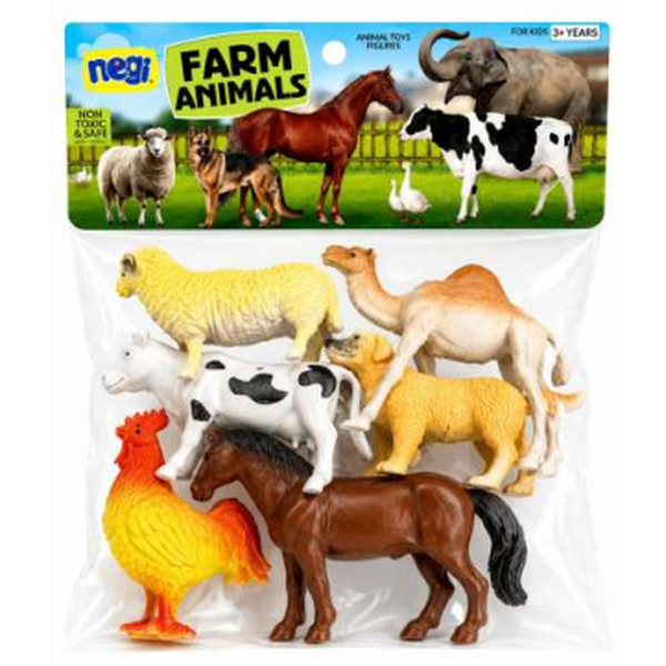 Negi 6PCS Farm Animals Set Big