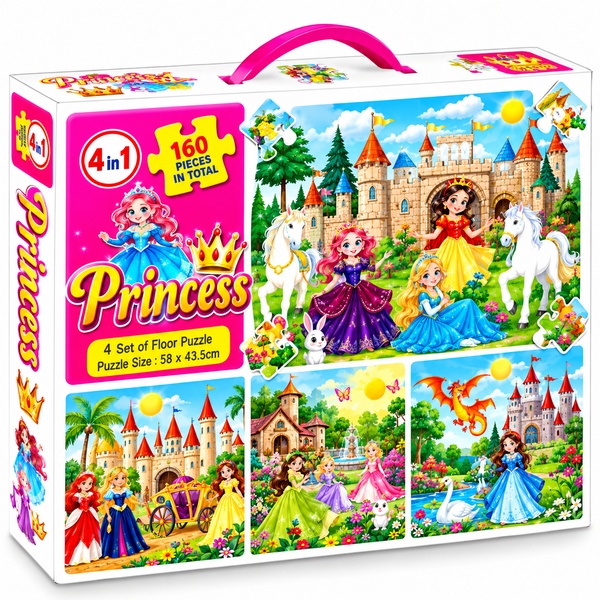 Princess 4-in-1 Floor Puzzle
