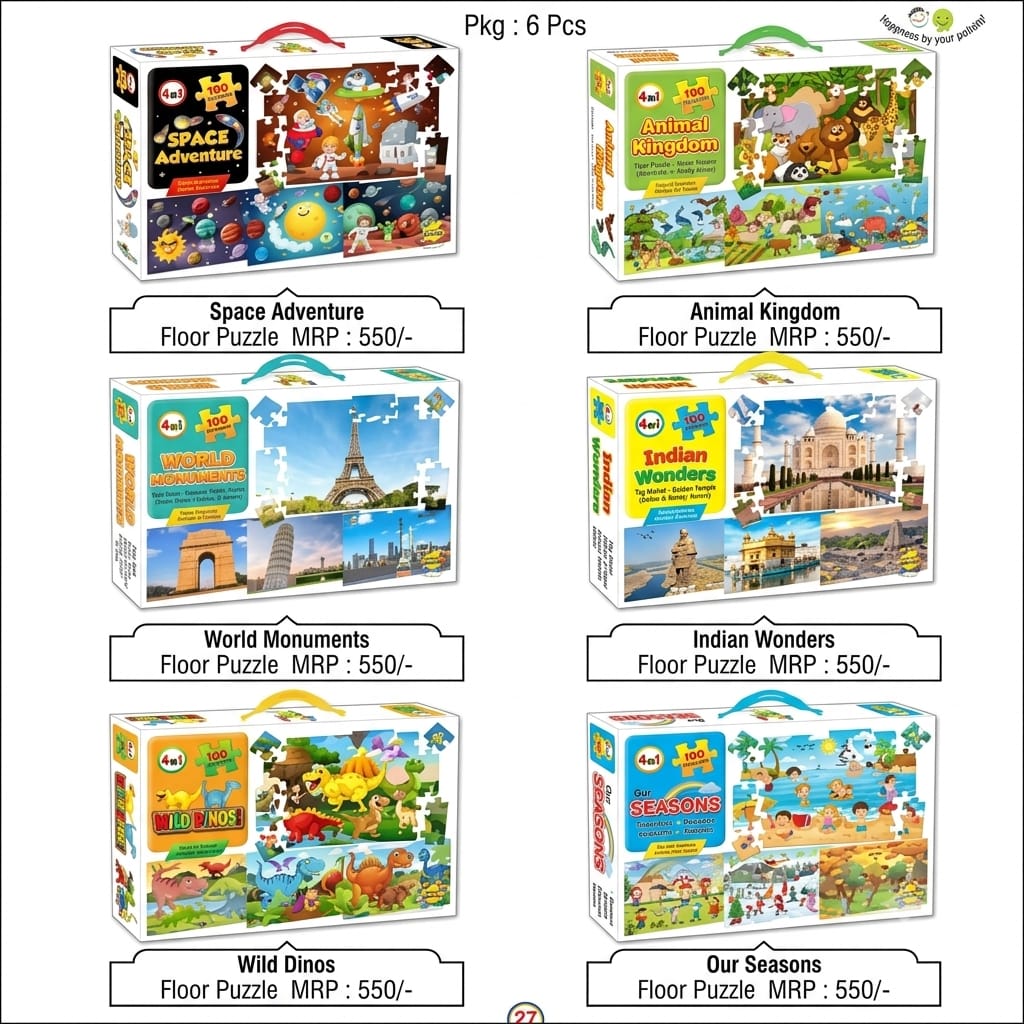 160 Pcs Puzzle 4 In 1 (Assorted)