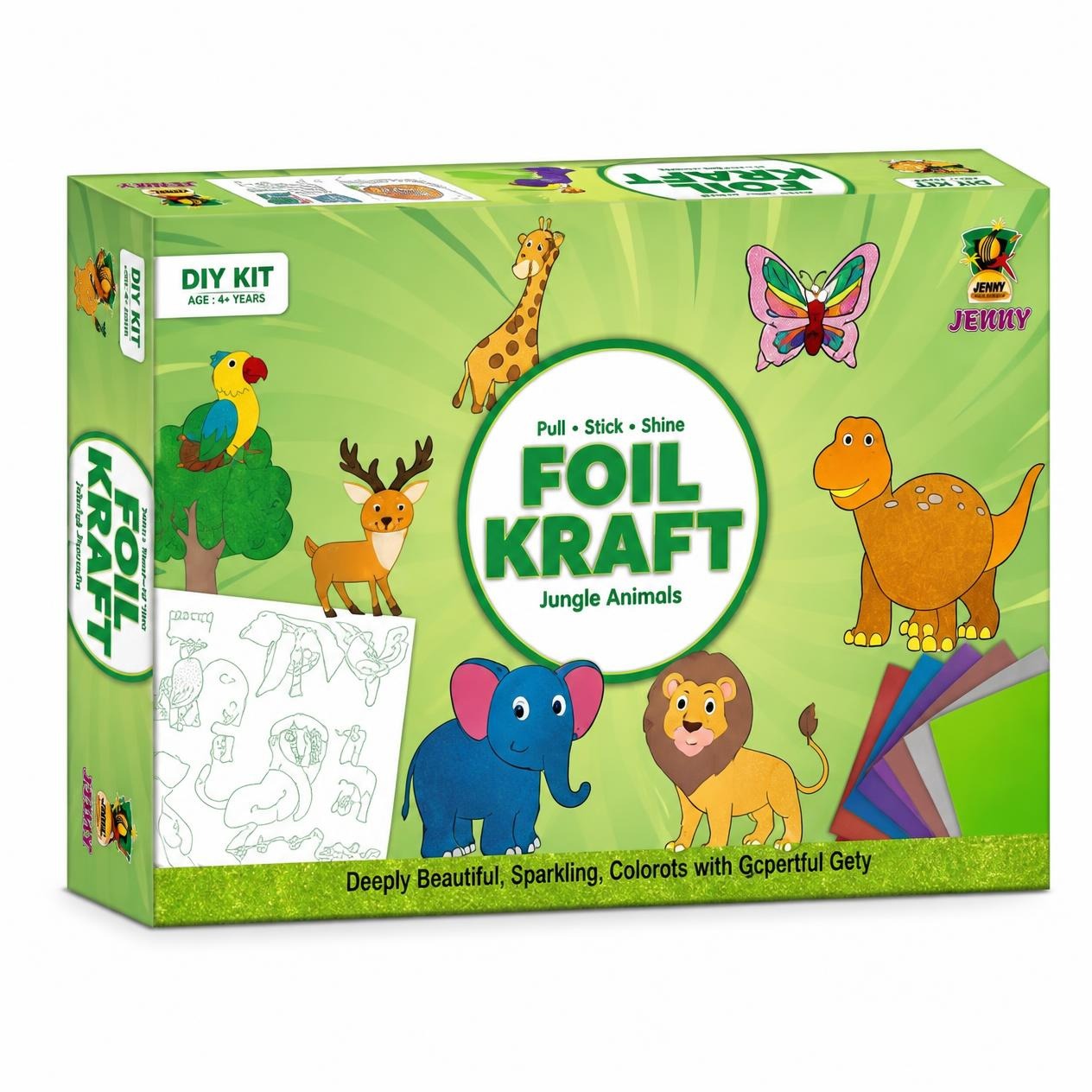Foil Kraft Jungle Animals DIY Craft Kit