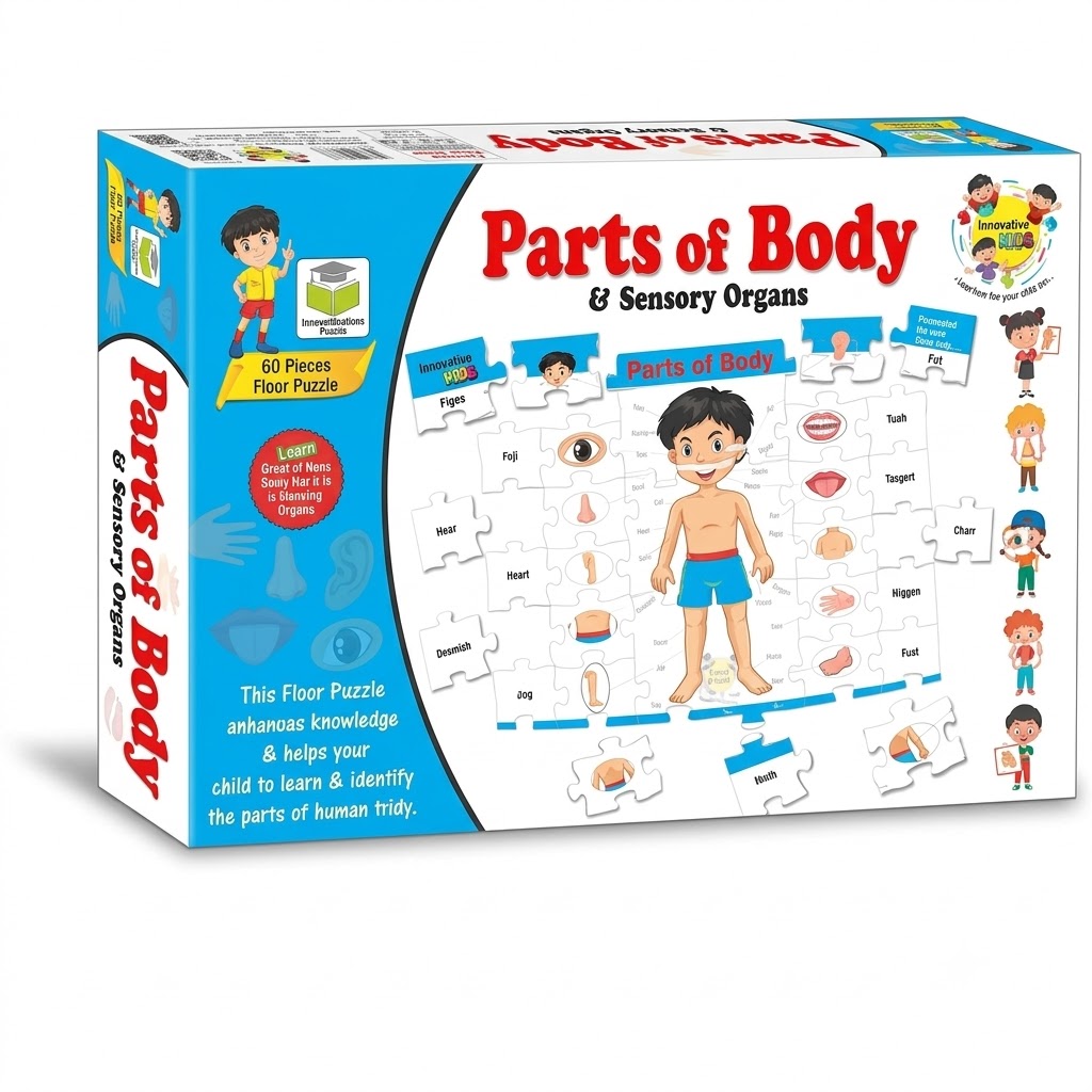 Parts of the Body & Sensory Organs Big Floor Puzzle for Kids
