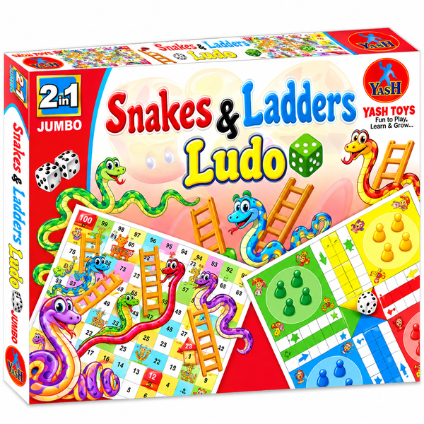 Snakes & Ladders & Ludo – 2 in 1 Jumbo